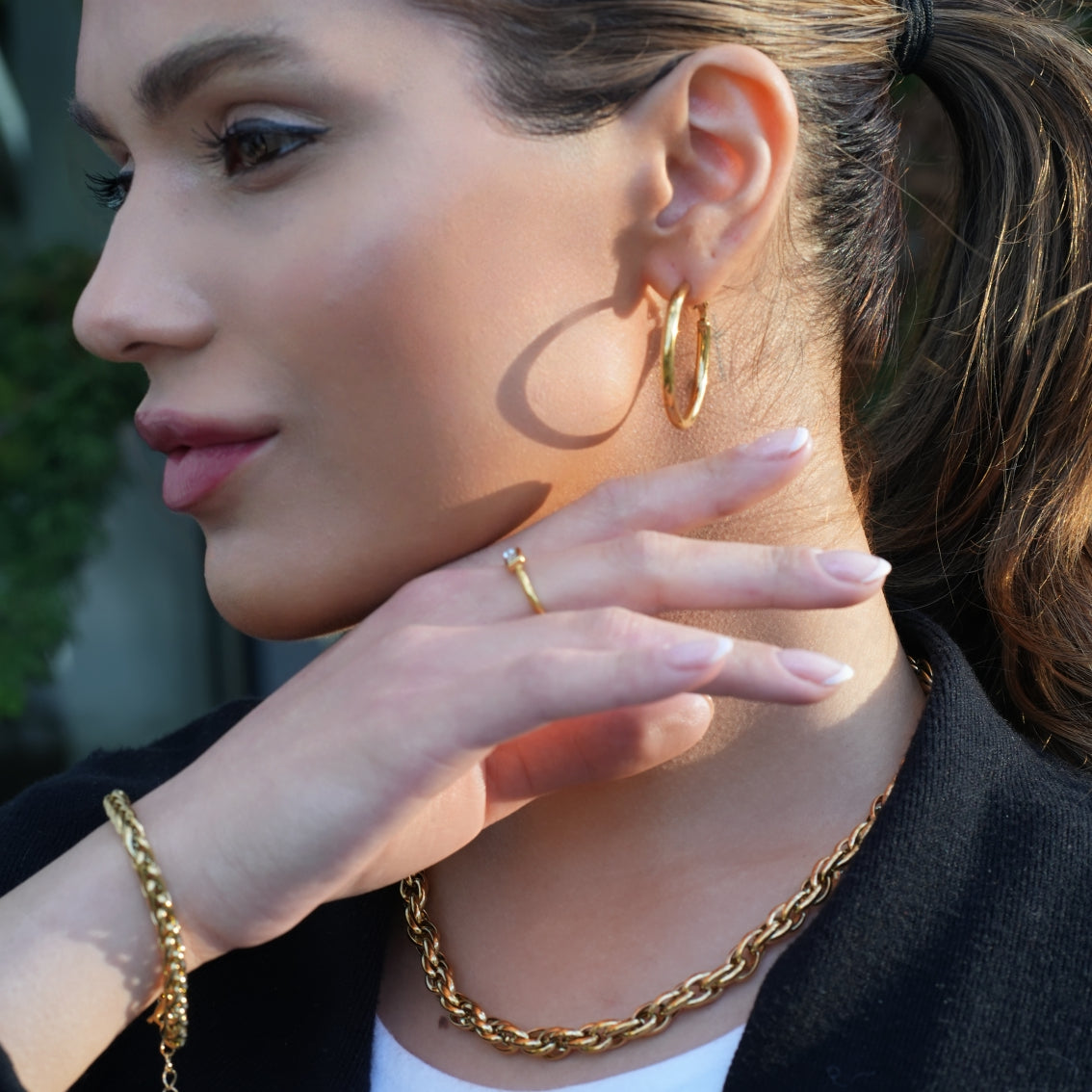 Style ISLINGTON: Chunky Intricate Multi-Link Chain Necklace