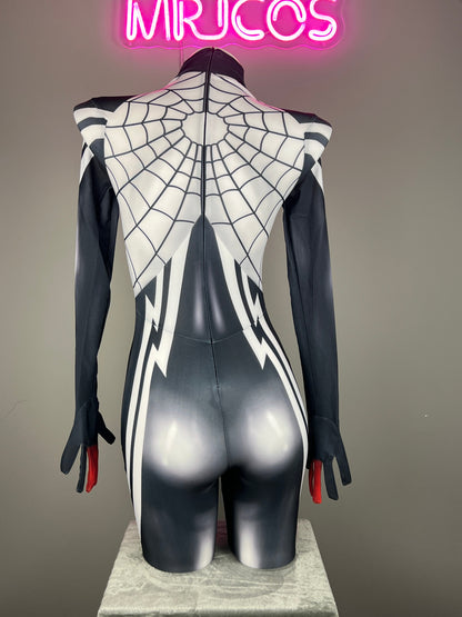 [Inventory Clearance] Super Hero Spider Cindy Cosplay Full Bodysuit Halloween Costume Zentai