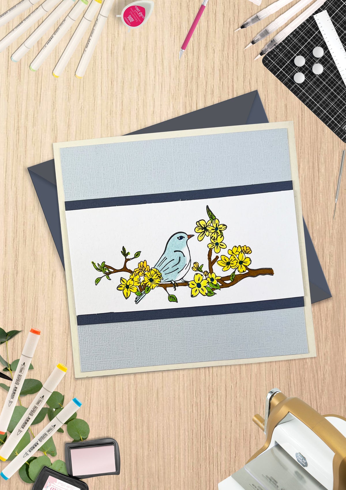 GoLetterPress Impression Stamp - Stamp 8 - Friends Floral