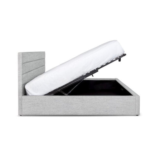 Justin King Storage Bed - Greige