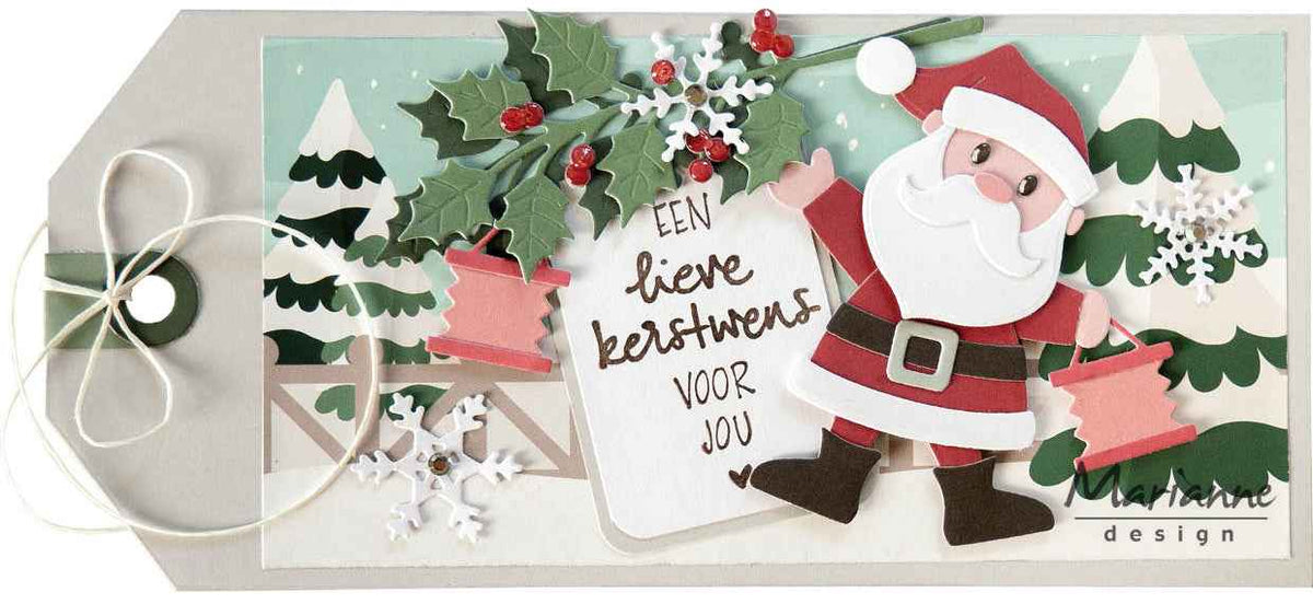 Marianne Design A4 Cutting Sheet - Merry Christmas Backgrounds by Marleen