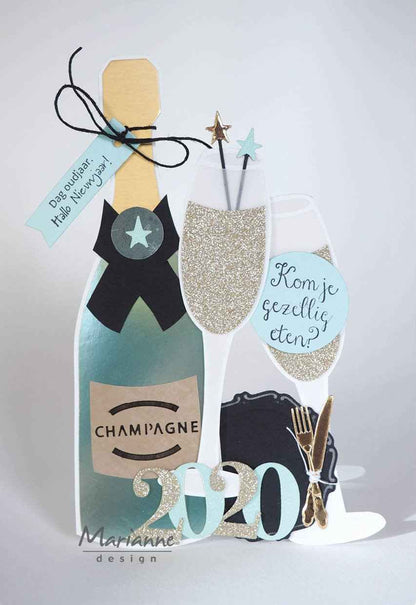 Craft Stencil Champagne by Marleen
