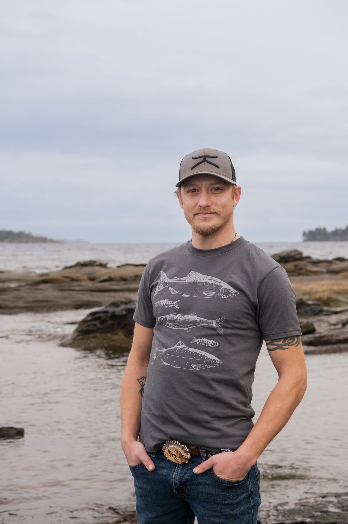 SALMON- Unisex Organic Cotton Tee