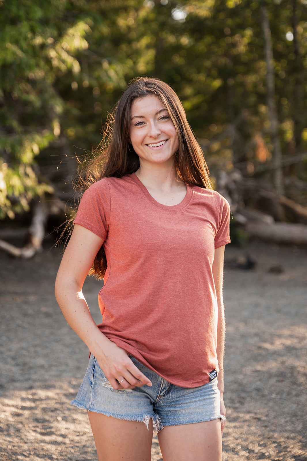 Women's Eco Tee - Blank Apparel - Heather Rust
