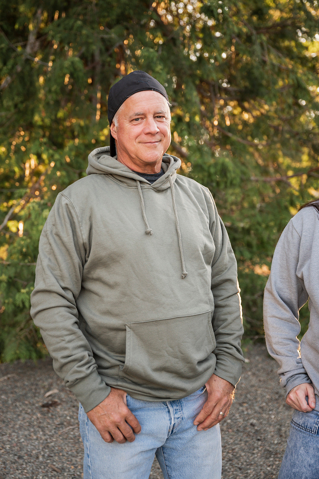 Unisex Organic Cotton Hoodie - Blank Apparel - Sage Grey
