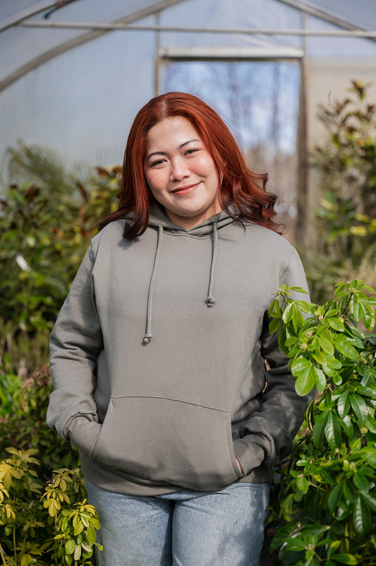 Unisex Organic Cotton Hoodie - Blank Apparel - Sage Grey