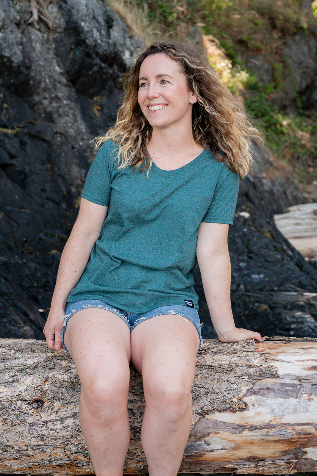 Women's Eco Tee - Blank Apparel - Heather Green