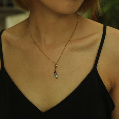 AVERY Charm Necklace Gold