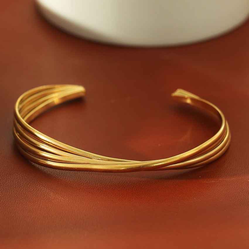LIVIA Gold: Geometric Lines Bracelet