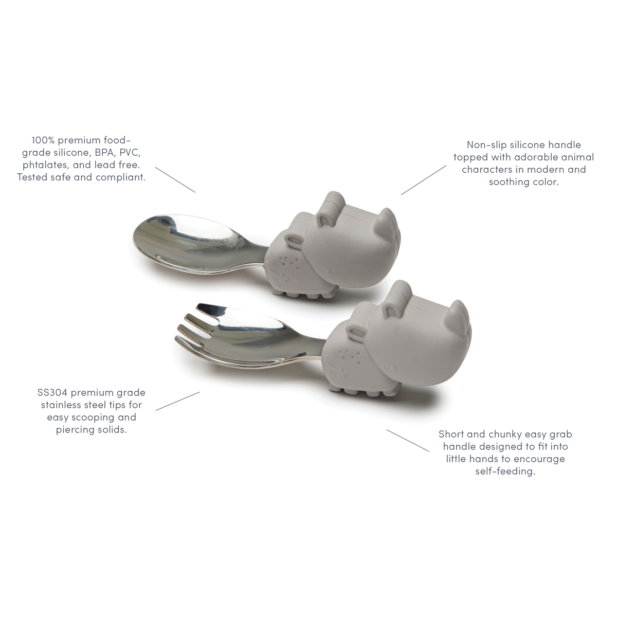 Baby Utensils Set - Eddie Elephant