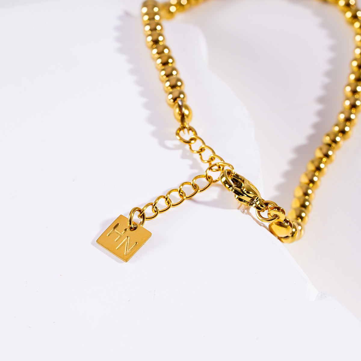 MANAMI Gold: Ball-Beads Contemporary Chain Bracelet