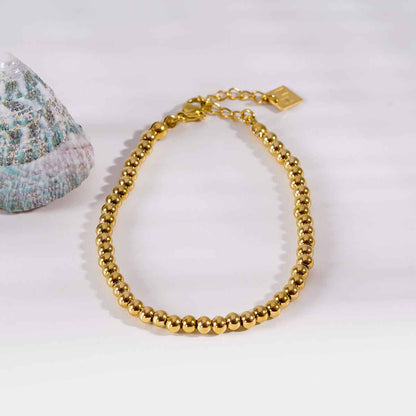MANAMI Gold: Ball-Beads Contemporary Chain Bracelet
