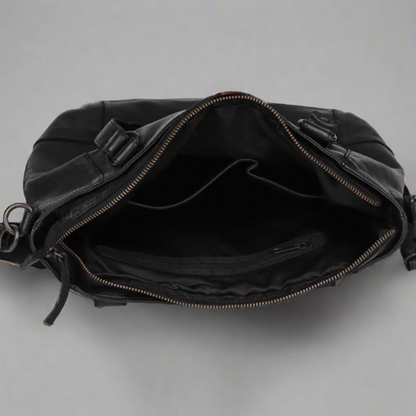 MET Two Handled Leather Sack Handbag