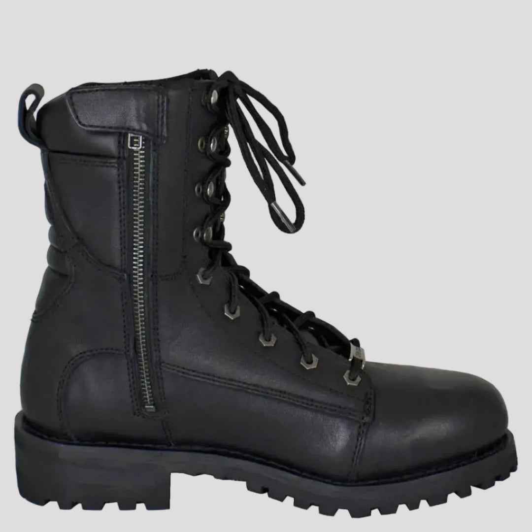 Open Road Men's 8" Quilted Motorcycle Boots