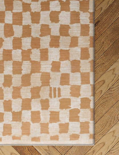 Metro Checkered Natural Rug