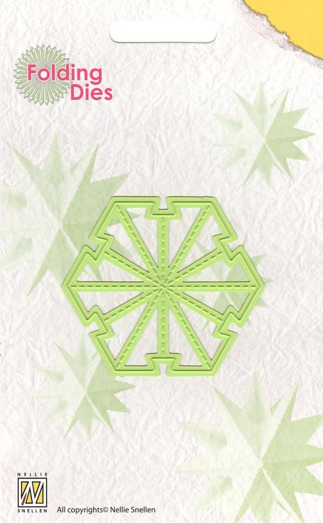 Nellie's Folding Die - Christmas Ball Star Small