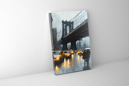 Wall Art-Stylized NYC Bridge Skyline-Canvas Print
