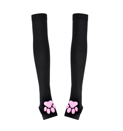 Cat Paw Sleeves with 3D Cat Paw Paddings Anime Style Velvet Cosplay Sleeves