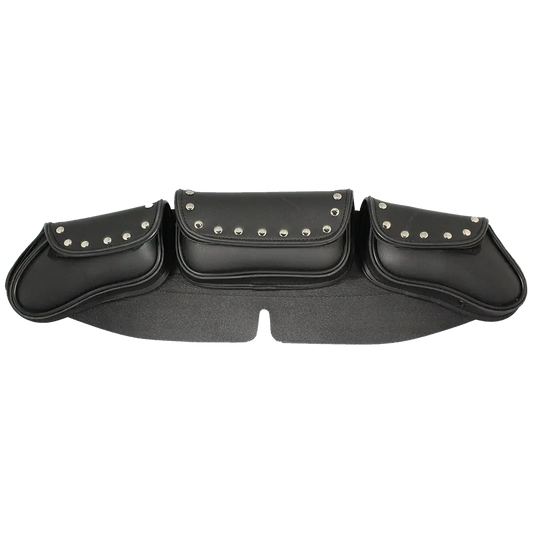 Open Road Chrome Stud Curved PVC Windshield Bag