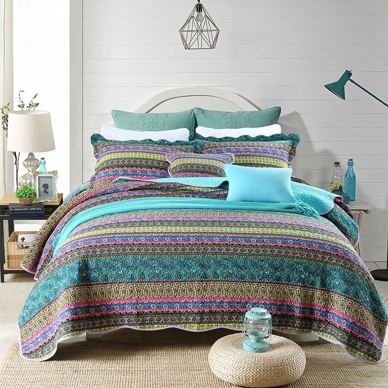 Ophelia 3 Pc Light Weight Quilted Comforter Set - Multiple Options