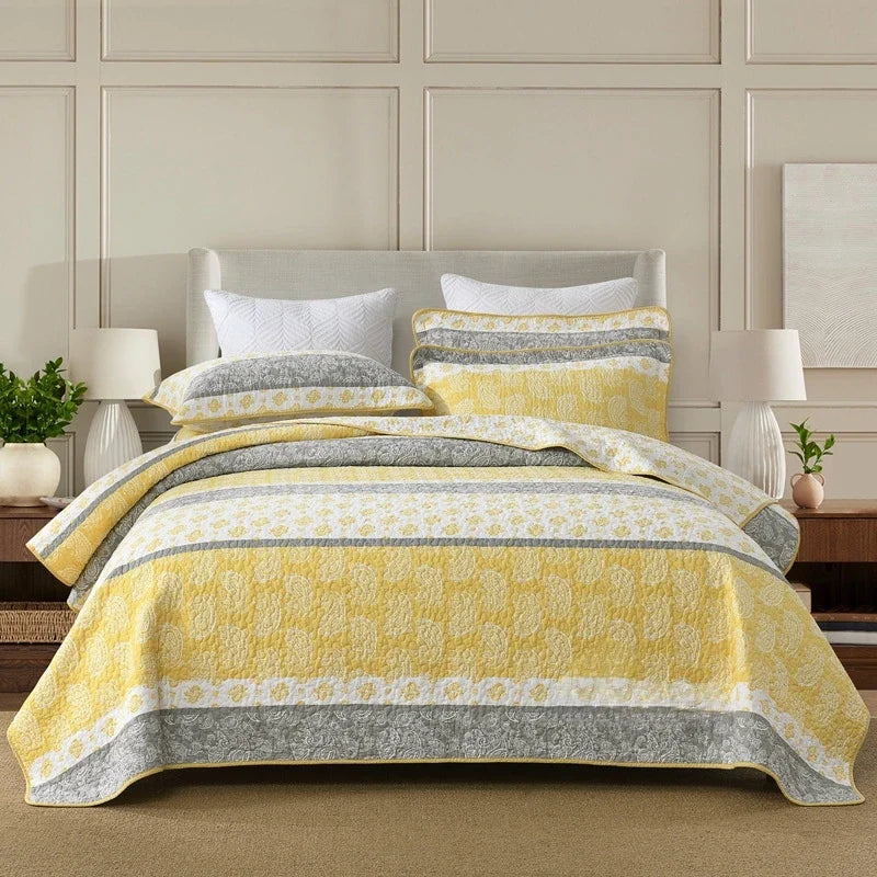 Ophelia 3 Pc Light Weight Quilted Comforter Set - Multiple Options