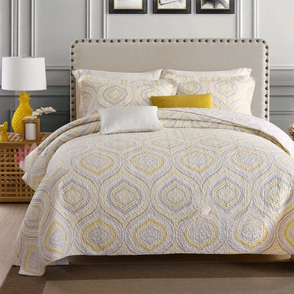 Ophelia 3 Pc Light Weight Quilted Comforter Set - Multiple Options