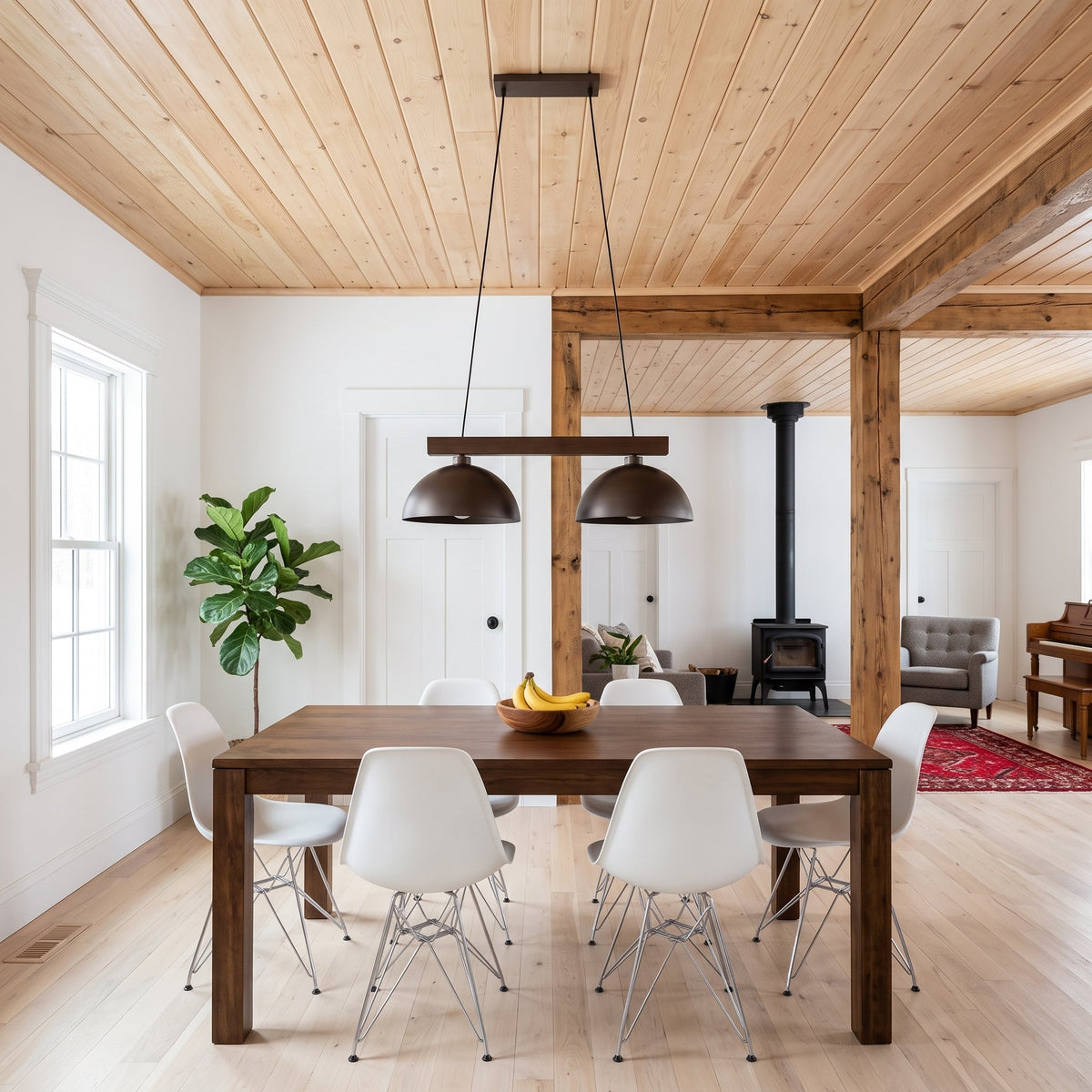 OSLO 2-Light Scandinavian Pendant Light for Kitchen Island, Dining Table & Modern Interiors