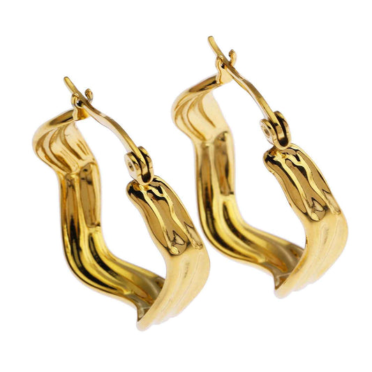 GIZA 'Shape & Form' Wavy Hoop Earrings