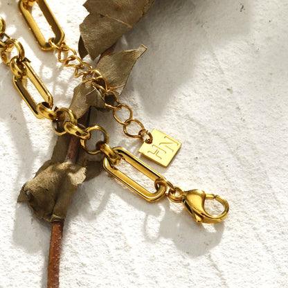 CLICHY Multi Shaped Linked & Beaded Statement Bracelet