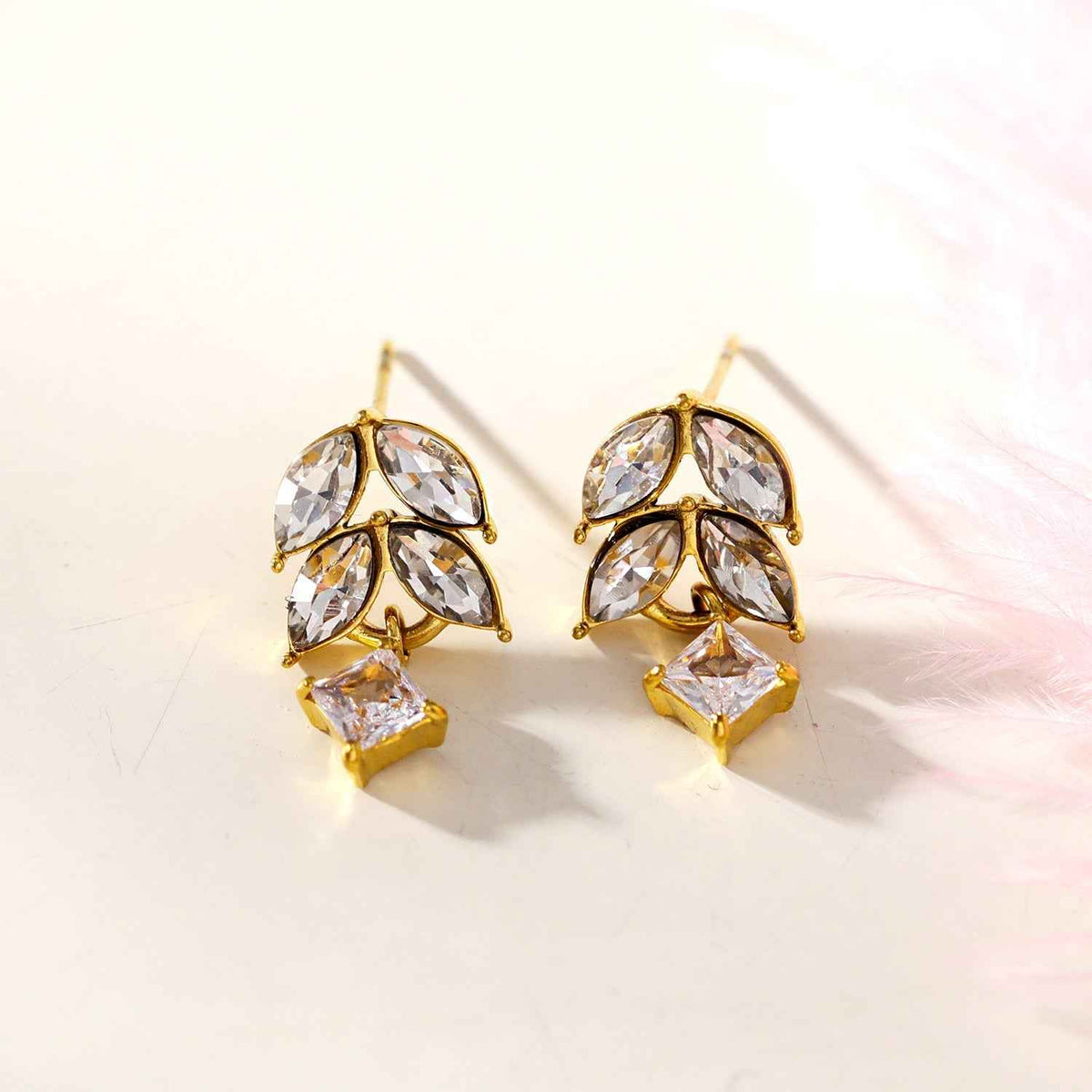 Style ESPERANZA: Vintage Inspired 'Floral Elegance' Earrings with Zirconia Gemstones