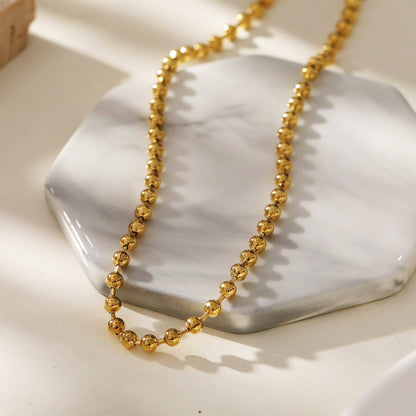 BROXLOV Gold: Ball-Chain Daily Wear Chain Necklace