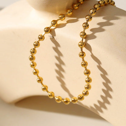 BROXLOV Gold: Ball-Chain Daily Wear Chain Necklace