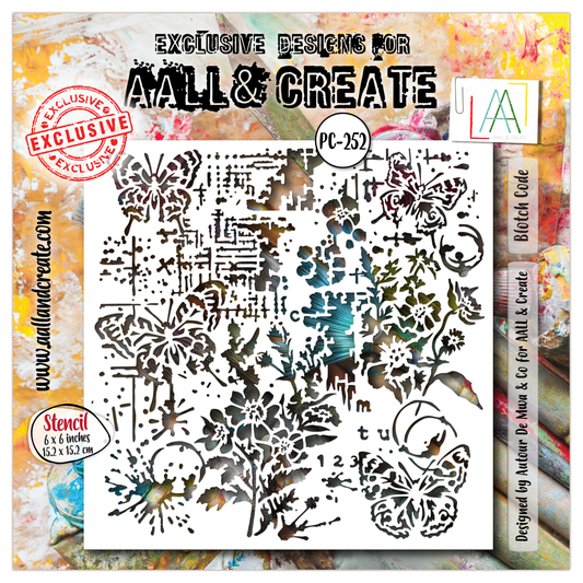 AALL and Create - 6"x6" Stencil - Blotch Code