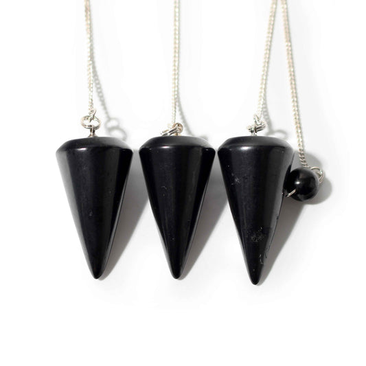 Shungite Rounded Pendulum - 3 Pack