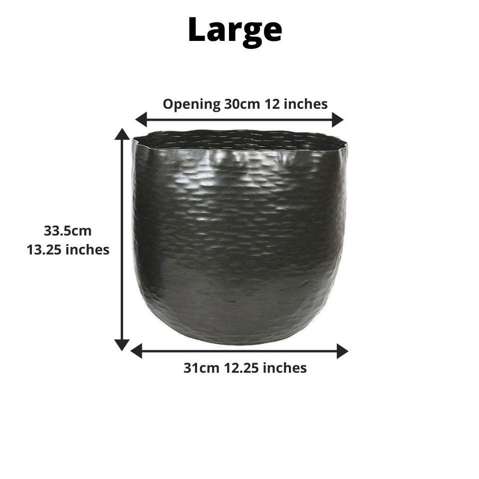 Ponche - Brass Black Basket Planter