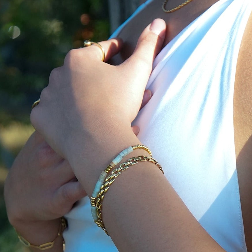 Style PROVINIA: Retro Watch Style Strap Bracelet in Gold