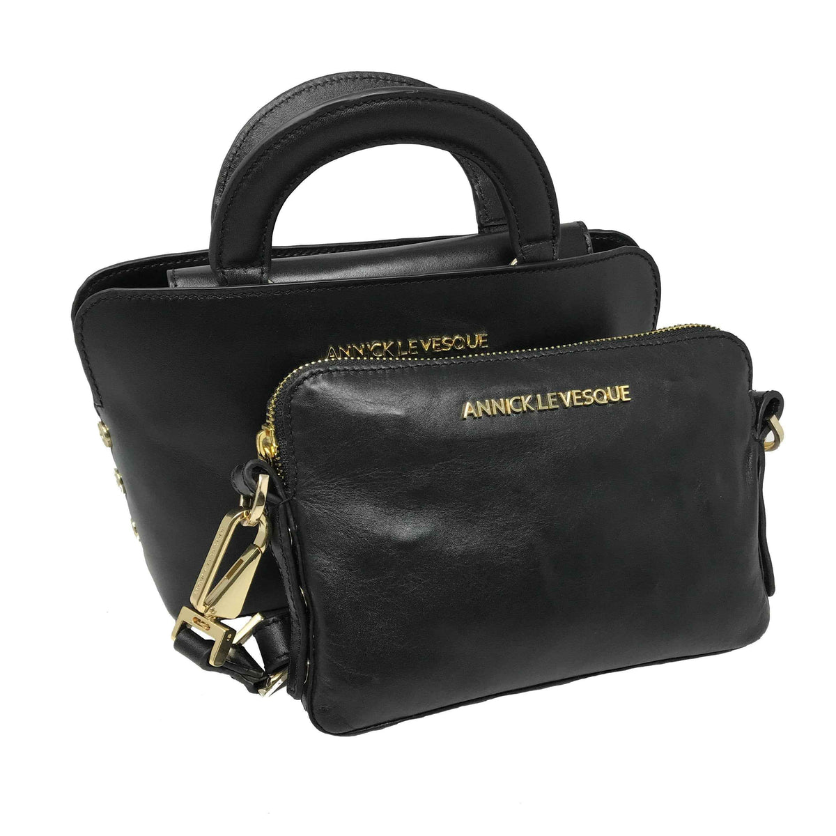 Sac à main deux en un, noir | Clarence