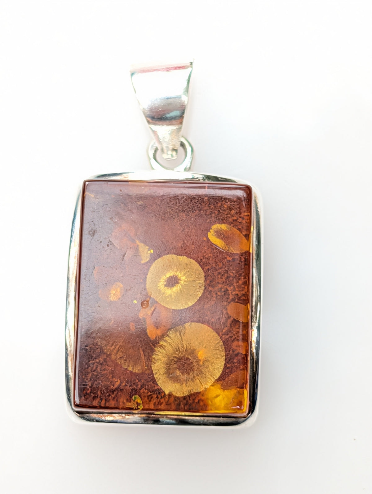 Phaethon Pendant — Baltic Amber & Sterling Silver