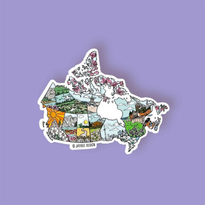 Canada Illustrated Map Magnet