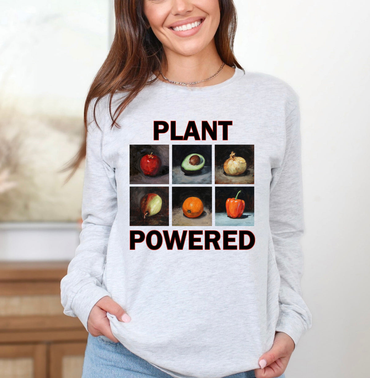 Plant Powered Long Sleeve T-Shirt – Comfortable Cotton Tee