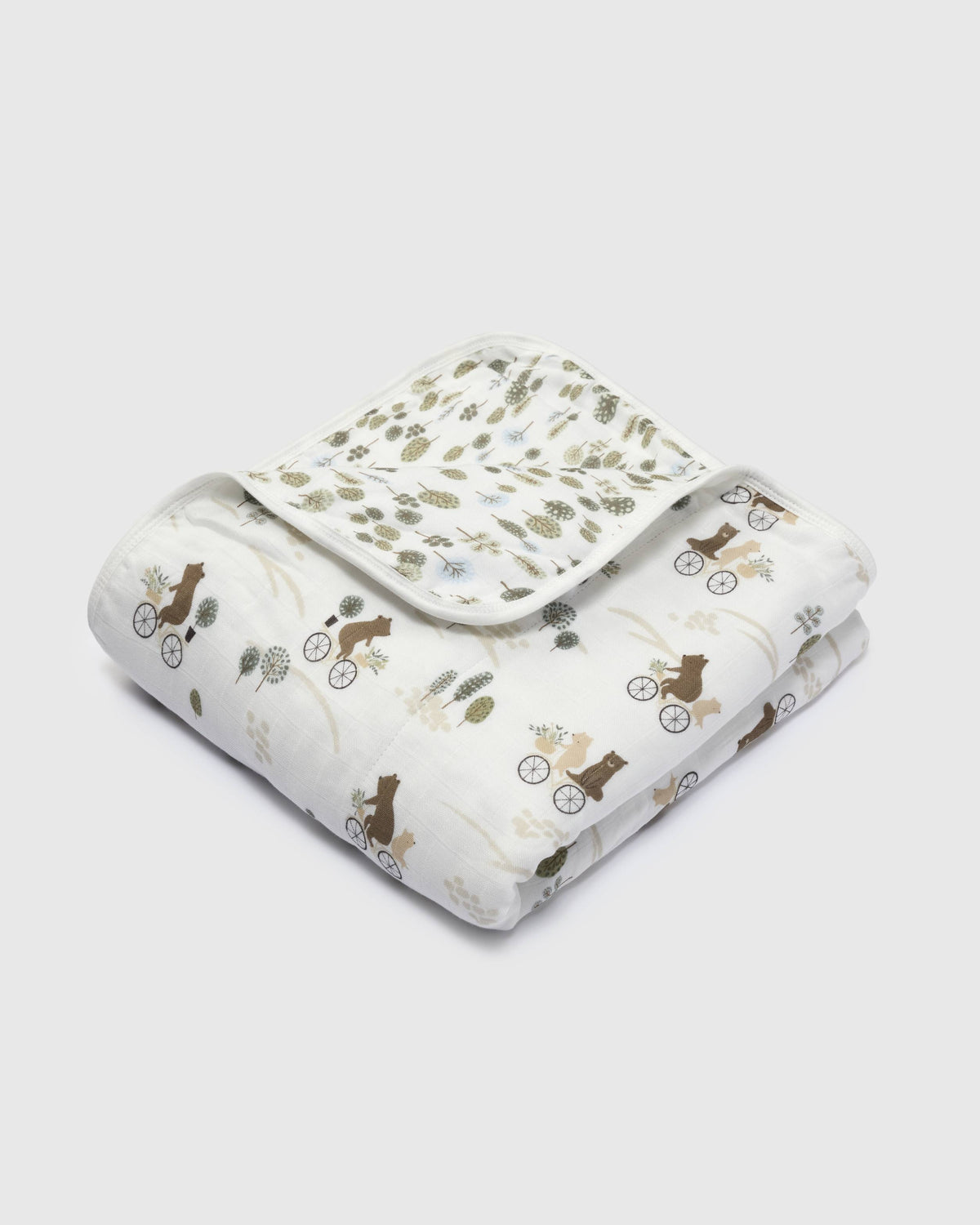 Baby Muslin Quilt in Tanboocel® Bamboo Viscose - Bears on Bikes