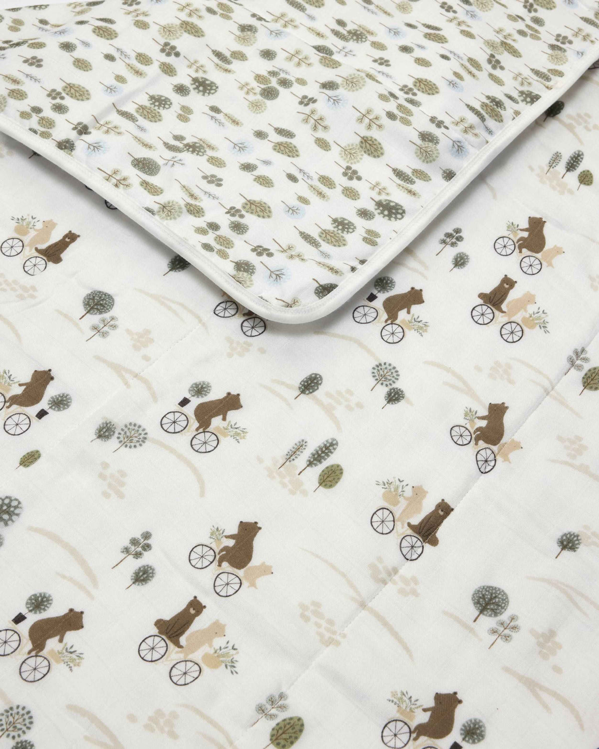 Muslin Quilt - Bears on Bikes