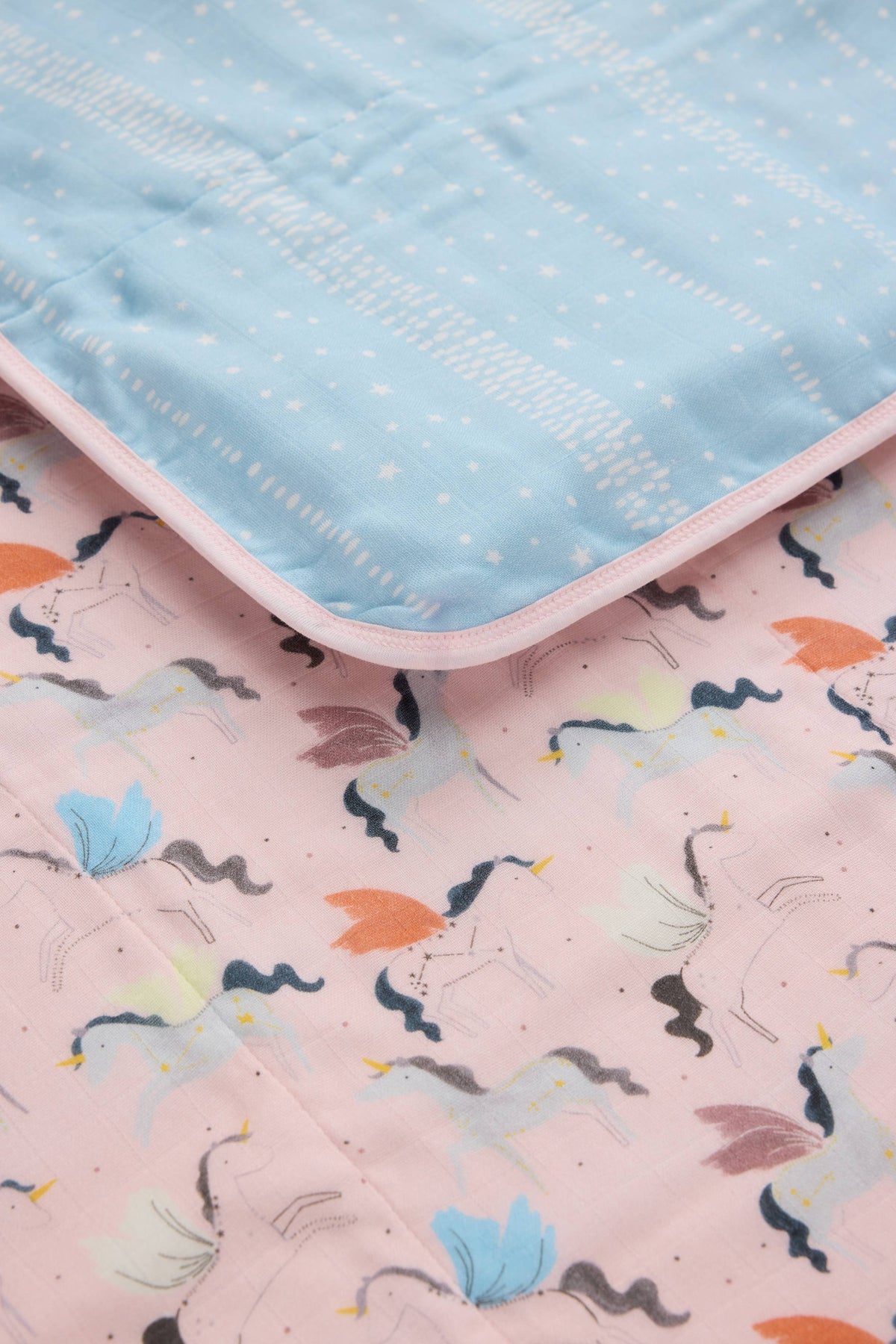 Baby Muslin Quilt in Tanboocel® Bamboo Viscose - Unicorn Ballet
