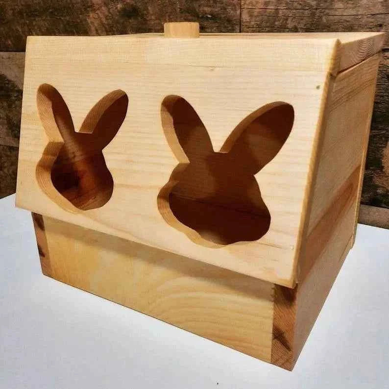 Double Bunny Head Hay Feeding Station