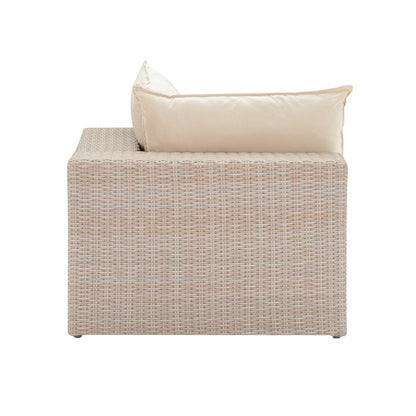 Sunbay Outdoor Natural Wicker Armless & Corner Chairs - Beige