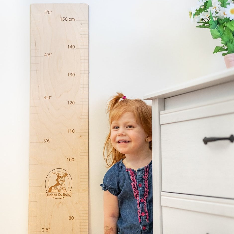 Règle de mesure en bois pour enfant - Droite