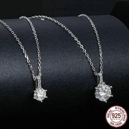 Glamorous Gem 1ct Moissanite Sterling Silver Pendant Necklace