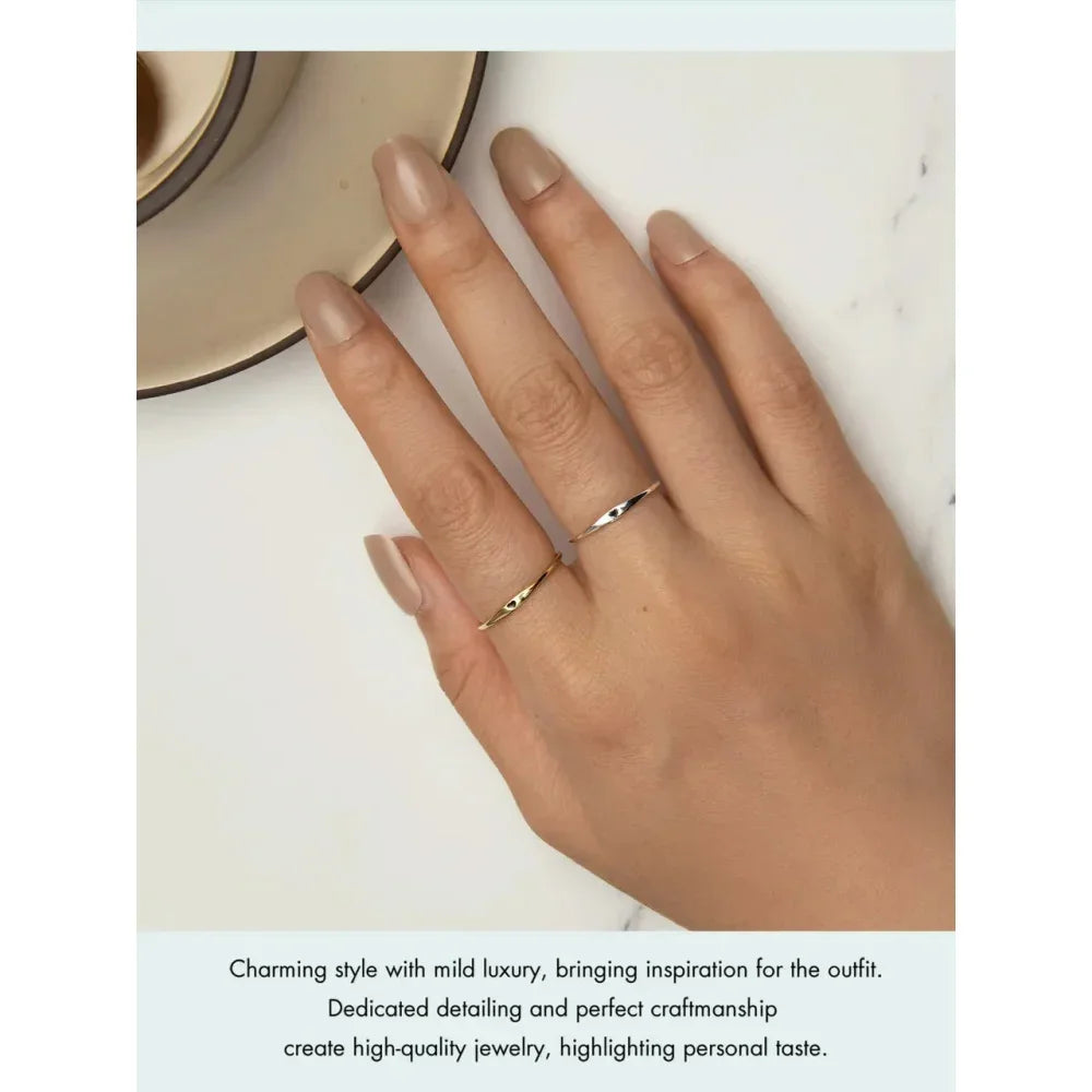 925 Sterling Silver Heart Wedding Band - Symbol Of Love, Stackable Promise Ring In 2 Colors (Size 5-10)