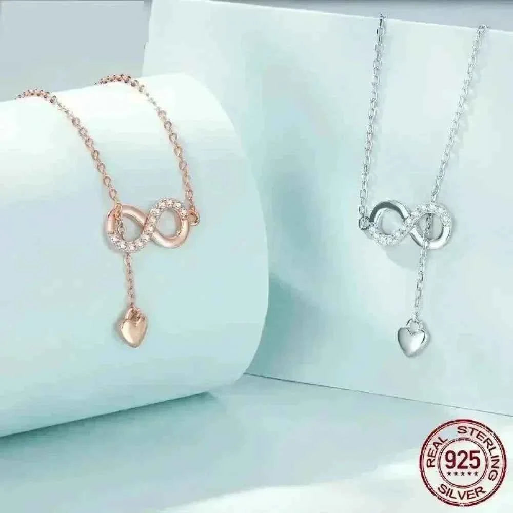Forever Love: Delicate Infinity Necklace In Sterling Silver