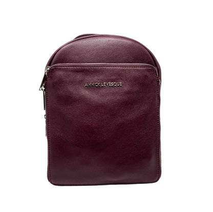 Sac à dos en Cuir Aubergine, Alice